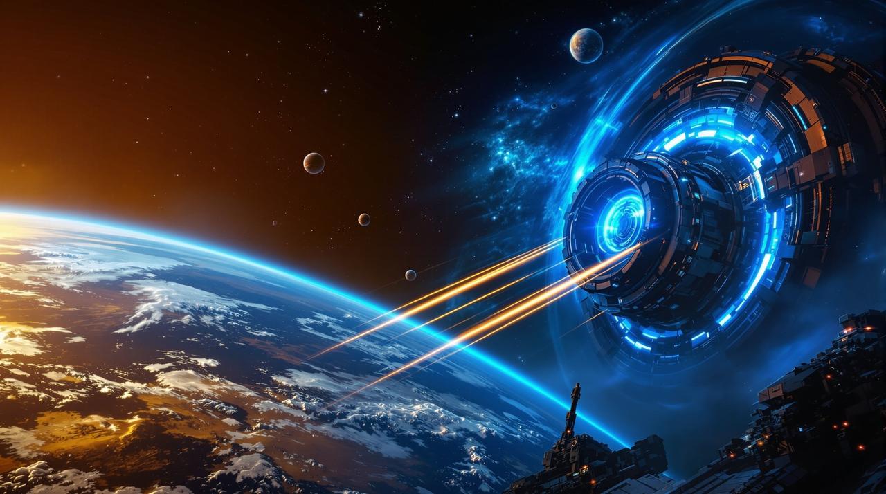 啪啪视频外语片单首屏的科幻题材氛围图：太空中的地球